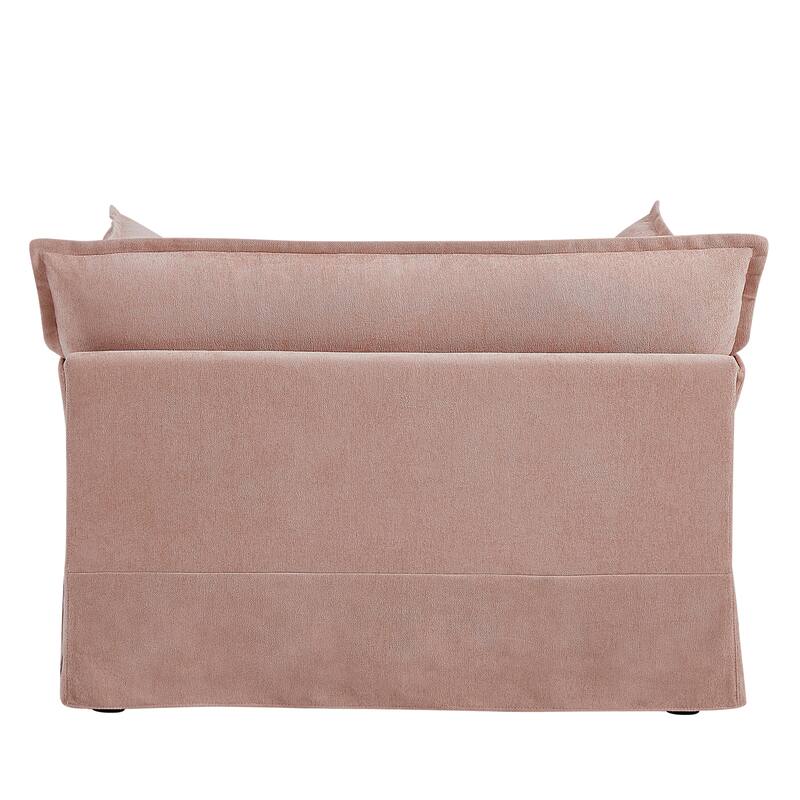 Roomfitters 47.2" Oversized Accent Chair, Chenille Armchair with Deep Wide Seat, Throw Pillows, Modern Lounge Sofa