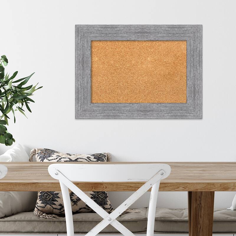 Bark Rustic Framed Cork Bulletin Memo Board