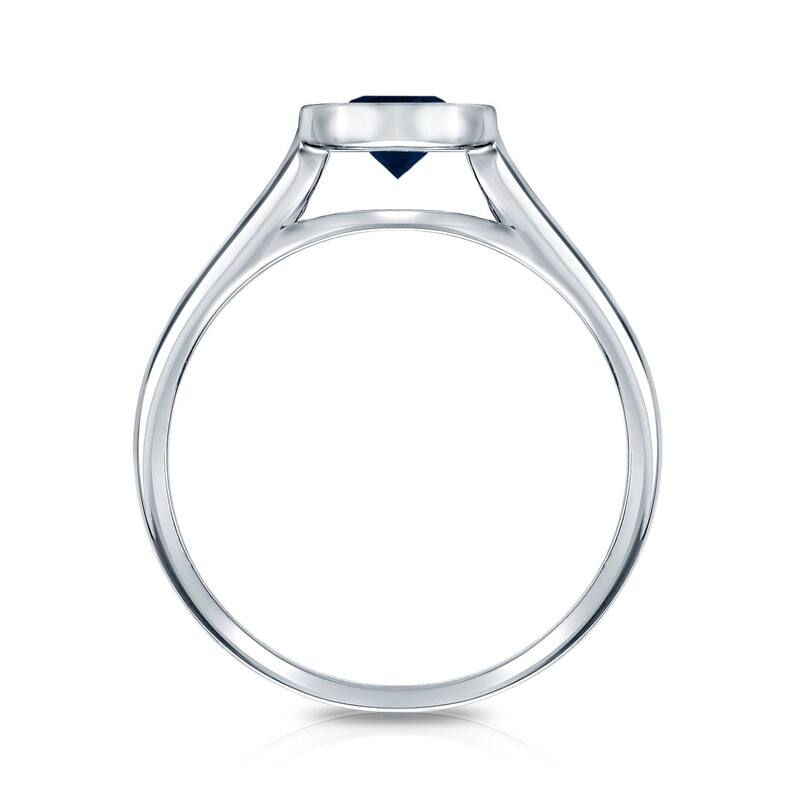 Auriya 14k Gold 1ct Bezel-set Solitaire Sapphire Engagement Ring