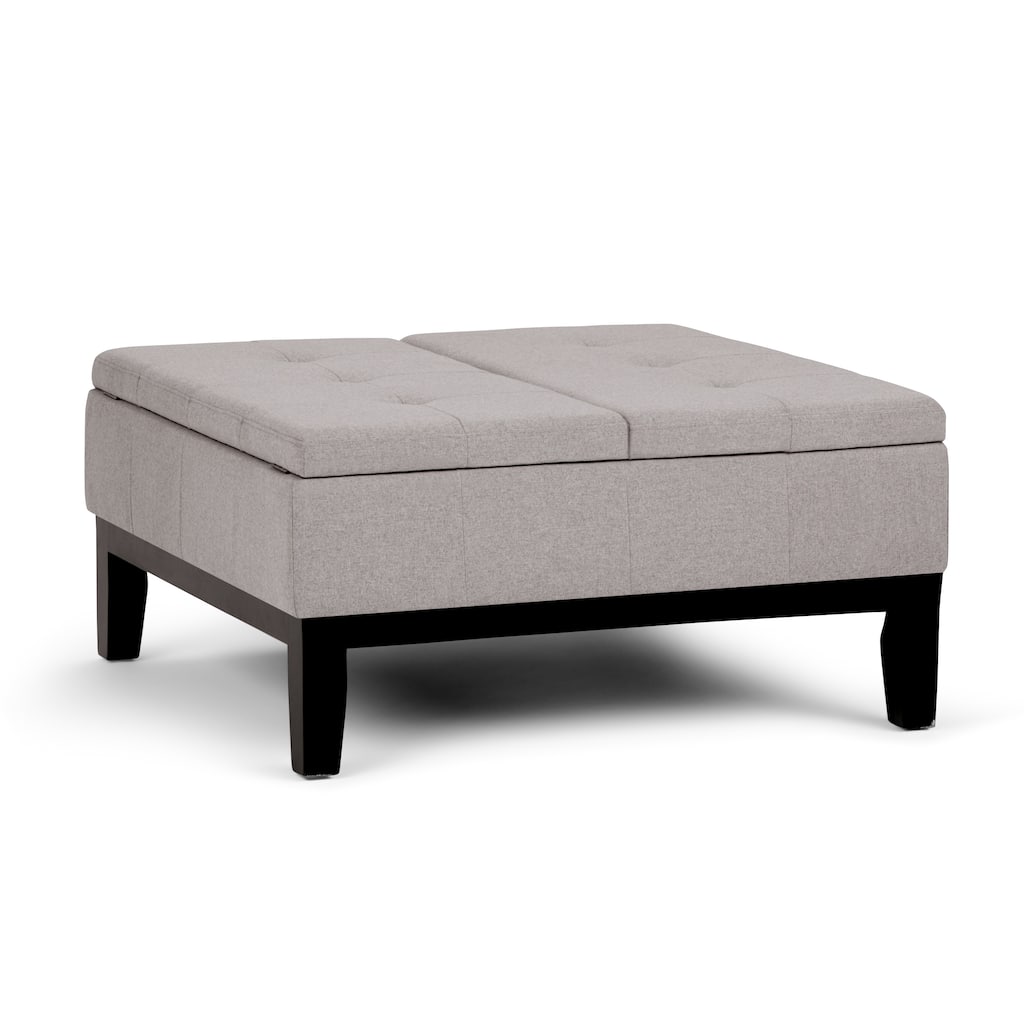Square Coffee Table Storage Ottoman