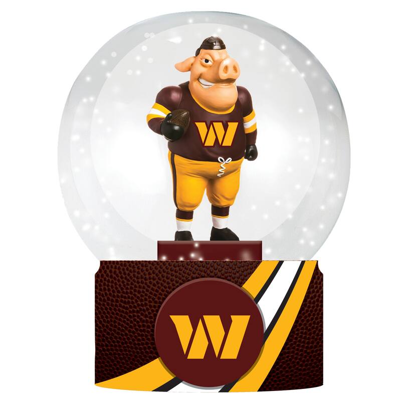 Washington Commanders 5 in. Multicolor Glass Tabletop Snow Globe