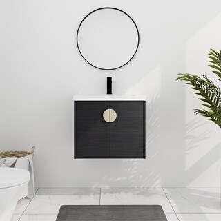 Beingnext 24"/28" Bathroom Vanity with Sink, Floating Bathroom Vanity with Soft Close Door
