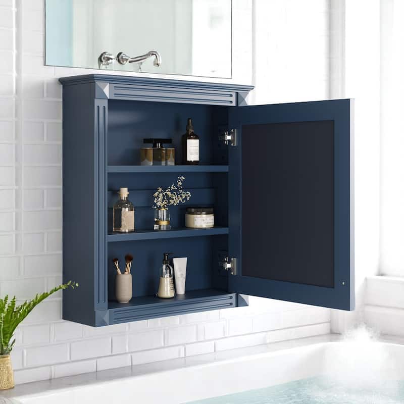 Bathroom Mirror Cabinet 24'' Wide, Wall Mounted Medicine Cabinet with Soft Close Door and Adjustable Shelves