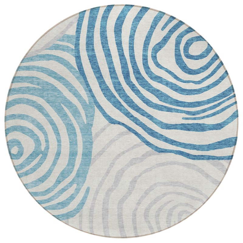 HomeRoots Abstract Transitional Rectangle Outdoor Rug