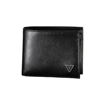 Guess Jeans Elegant Black Leather Wallet with RFID Men's Block