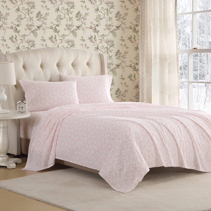 Laura Ashley Printed Cotton Flannel Sheet Set