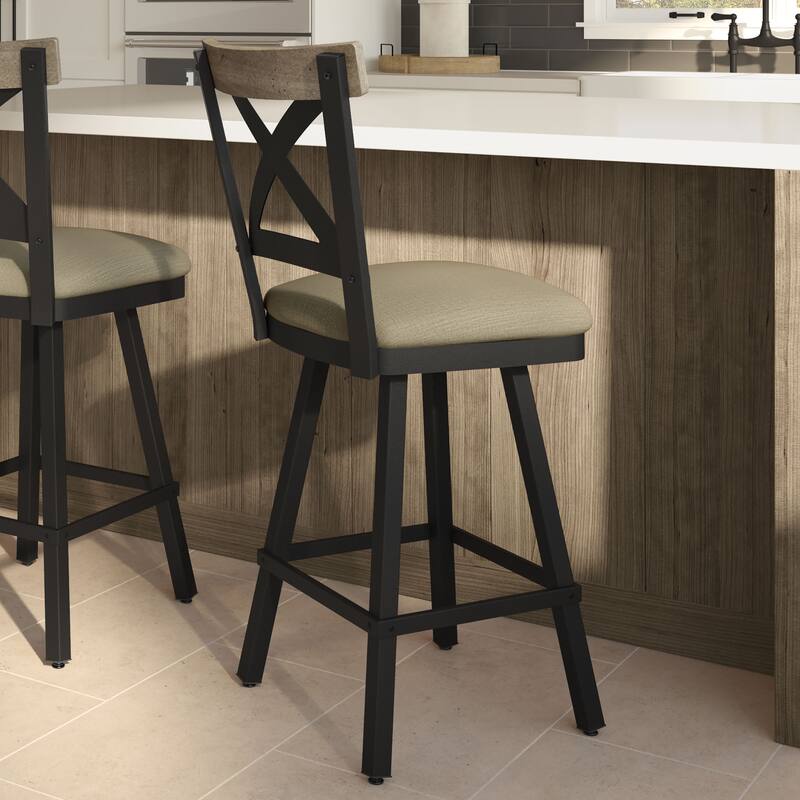 Amisco Snyder Swivel Counter and Bar Stool