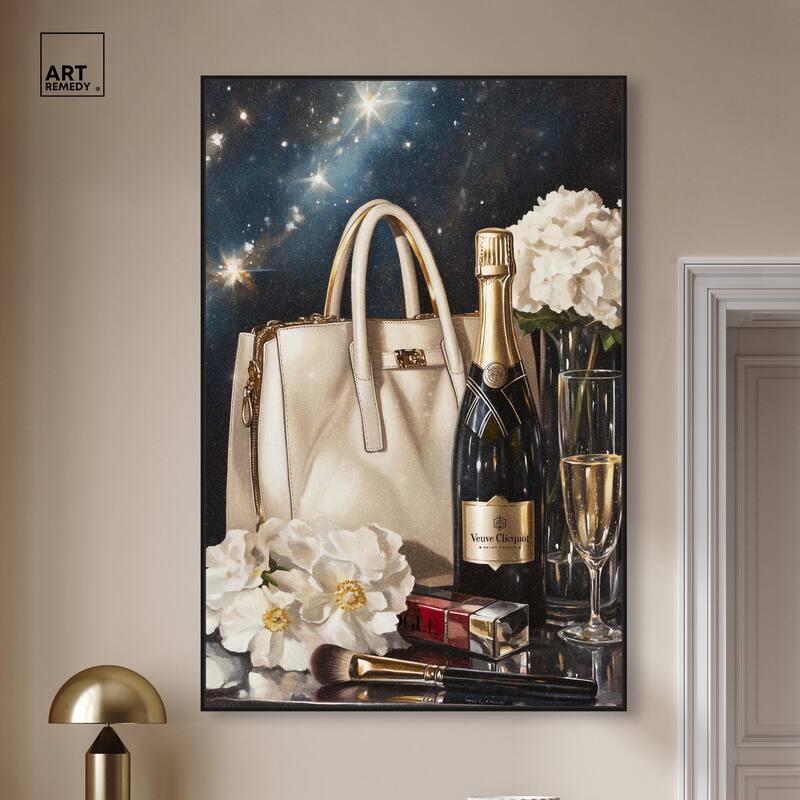 Cheers to Starry Glam Canvas by Art Remedy