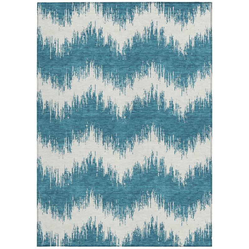 HomeRoots Chevron Transitional Rectangle Outdoor Rug
