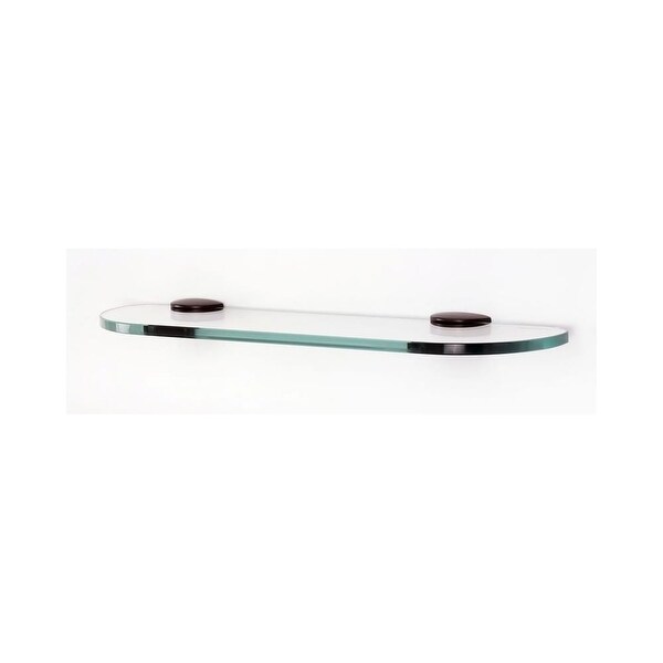 Alno A8950-18 Euro Series 18" Wide Glass Shelf with Brass Mounting Brackets