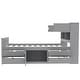 preview thumbnail 16 of 15, Full Size Captain Platform Bed Frame with Storage Bookcases and Shelves, Four Drawers,White