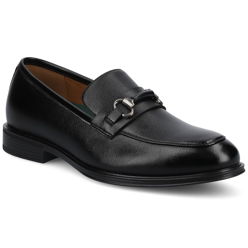 Vance Mens Anthony Slip-on Bit Loafer Dress Shoe - Black - 9
