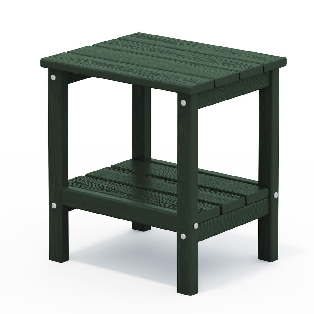 Outdoor HDPE Classic Double-Layer Adirondack Side Table