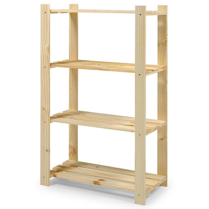 4 Shelf Slatted Storage Unit | Furniture Dash