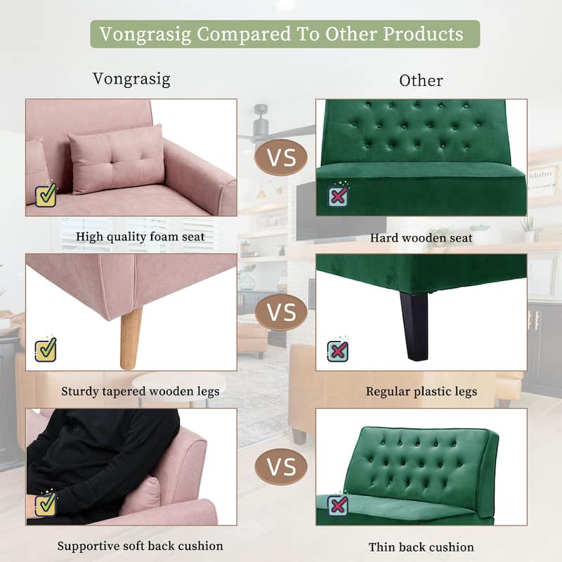 Futzca 47" Modern Loveseat Sofa