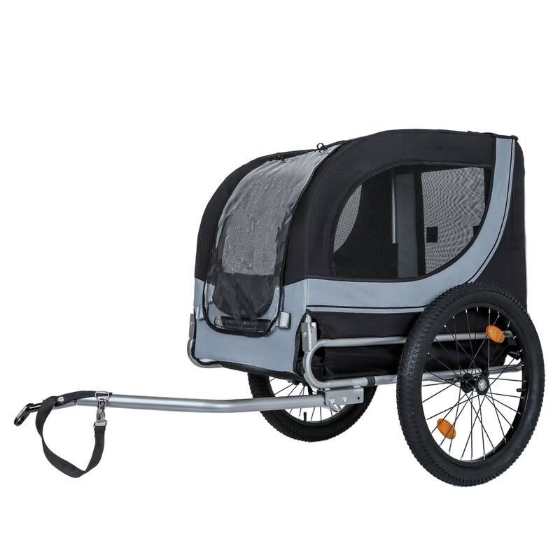 Large Folding Bike Trailer for Dogs, 100LB Capacity All-Terrain Pet Carrier for Cycling, Jogging, Camping & Outdoor Adventures