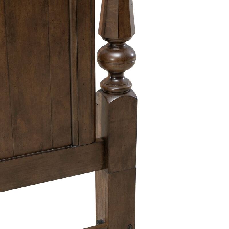 Arden Road Satin Cherry Queen Arched Poster Headboard, King or Queen