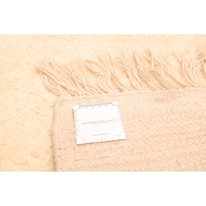 ECARPETGALLERY Hand-knotted Pak Finest Gabbeh Cream Wool Rug - 10'5 x 13'0