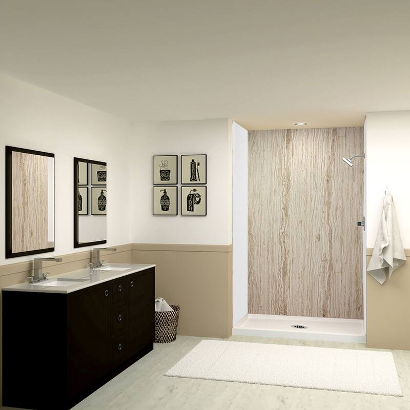 Transolid Expressions 60-in X 32-in X 96-in Glue to Wall Shower Kit - 32" x 60" x 96" - 32" x 60" x 96"
