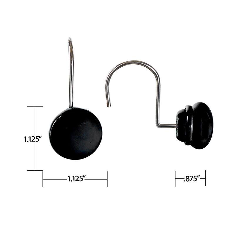 Creative Scents Shower Curtain Hooks - Set of 12