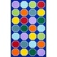 preview thumbnail 4 of 7, Nuloom Blue Playtime Geometric Octagons Educational Kids Area Rug