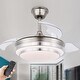 preview thumbnail 6 of 38, 36" Modern Retractable Ceiling Fan with Led Light, 6-Speed Reversible Ceiling Fan with Remote - 36 Brushed Nickel