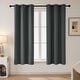 preview thumbnail 72 of 135, Deconovo Grommet Room Darkening Curtains, Set of 4 Panels 38x45 Inch - Dark Grey