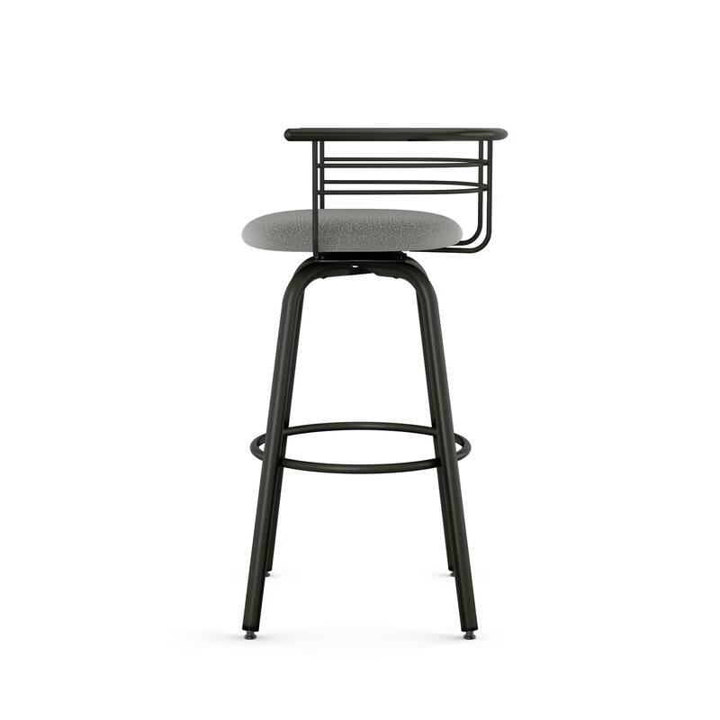 Amisco Turbo Swivel Bar Stool with Distressed Wood Seat