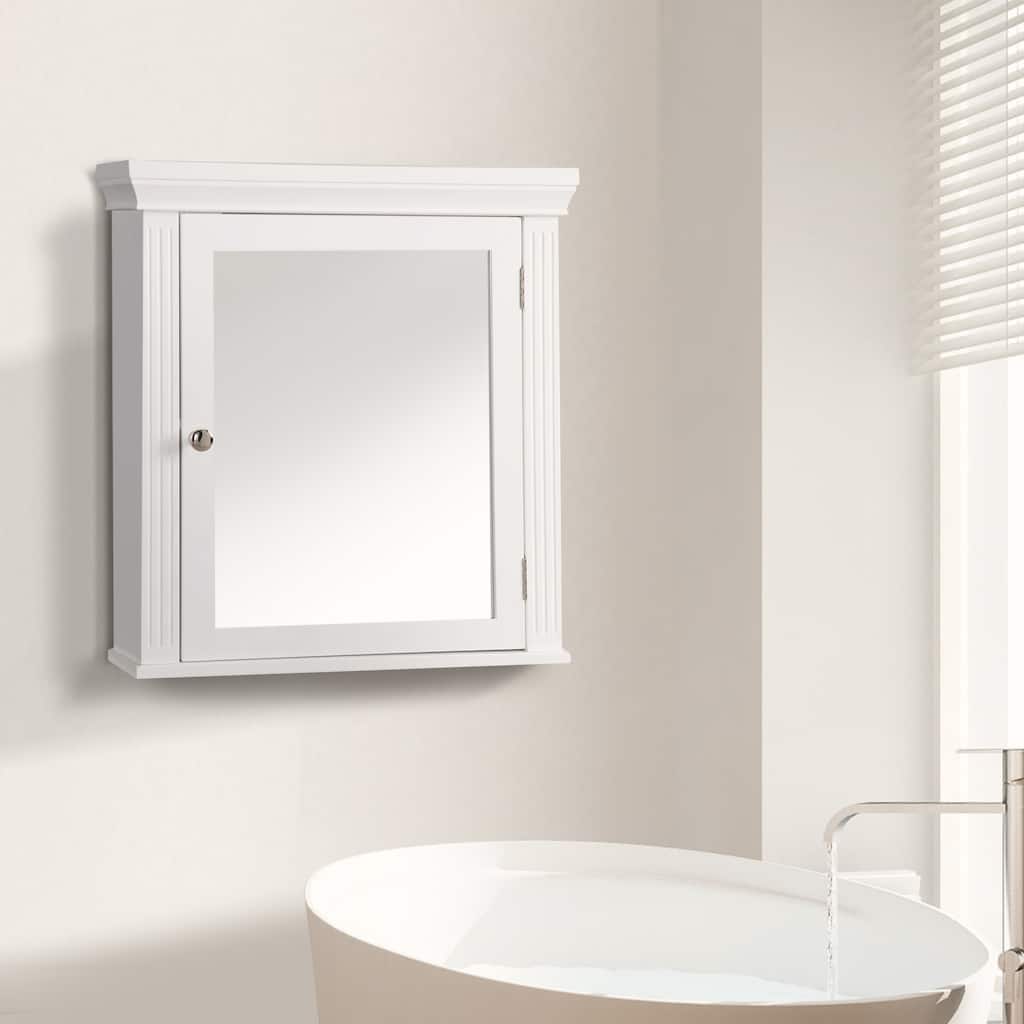 Teamson Home Removable Medicine Cabinet with Mirrored Door