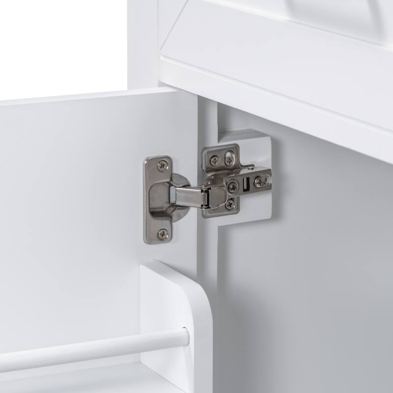 Single Sink Bathroom Vanity Cabinet with Door Rack and Drawers
