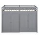 preview thumbnail 9 of 18, Gray Twin Solid Wood Loft Bed with Drawer & Wardrobes
