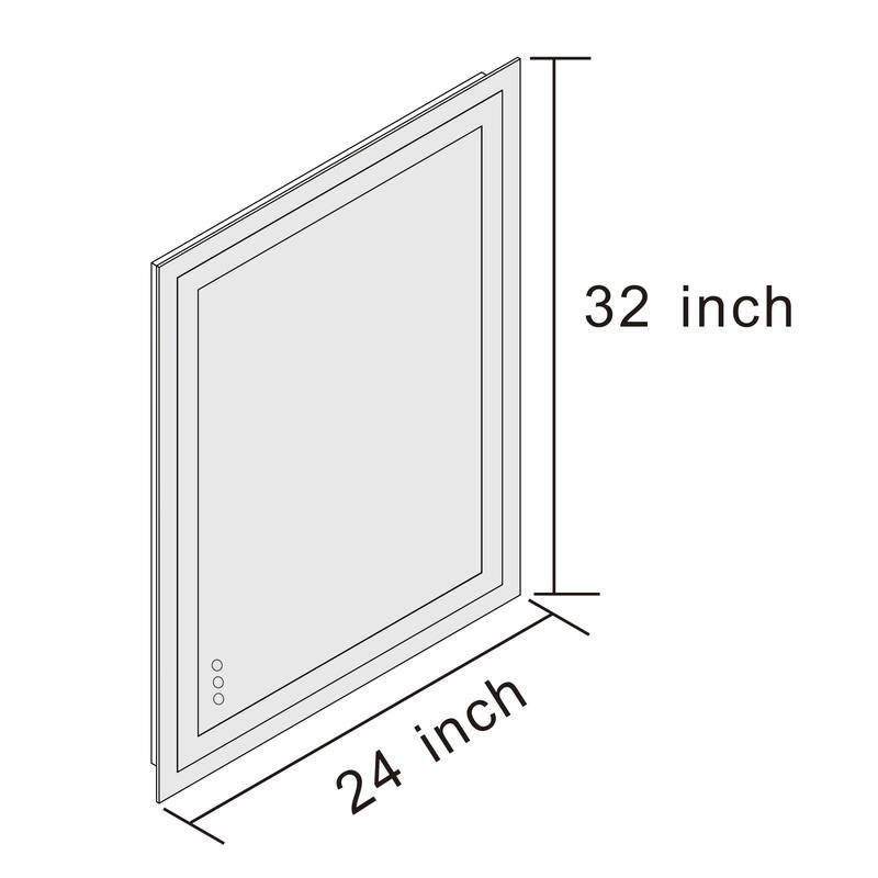 QuivaraView LED lights Frameless Wall Mounted Bathroom Vanity Mirror