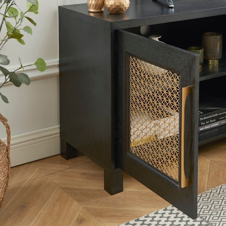 69.5'' Wood TV Stand Media Console Entertainment Center