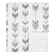 preview thumbnail 1 of 3, Grey Arrow Collection Boy Girl Baby Receiving Security Swaddle Blanket - Gray and White Woodland Mod Arrow