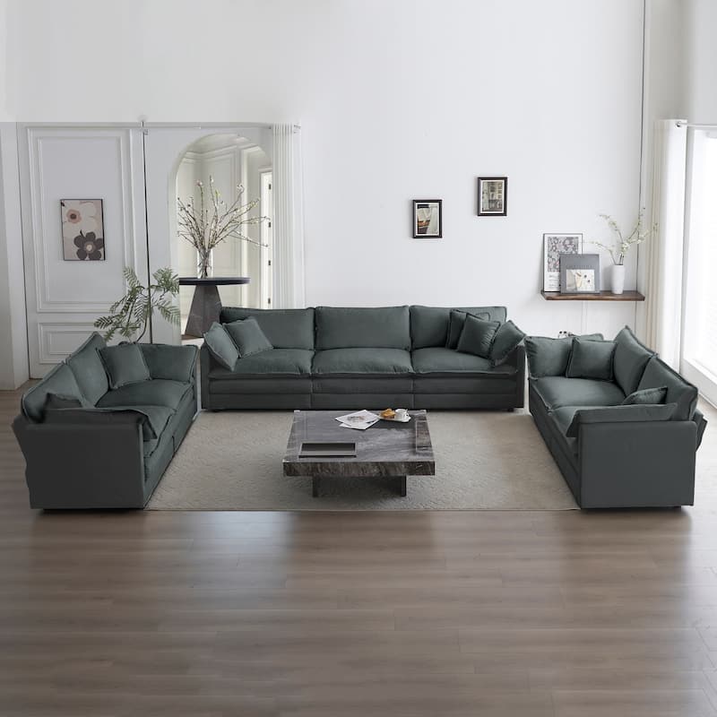 Cloud Chenille Upholstered Modular Sectional Sofa with DIY Combination Design