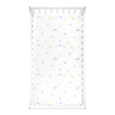 Lush Decor Elephant Balloon Stars Soft & Plush Fitted Crib Sheet - 52"x 28" x 9"