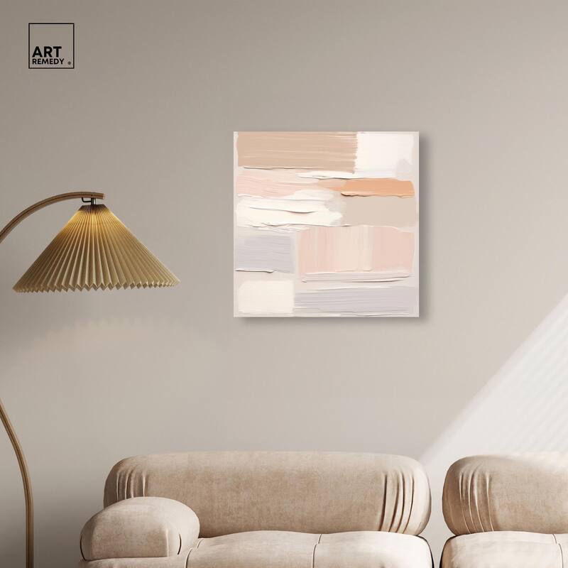Roseate Cream Tones III Canvas by Art Remedy, Gallery Wrapped