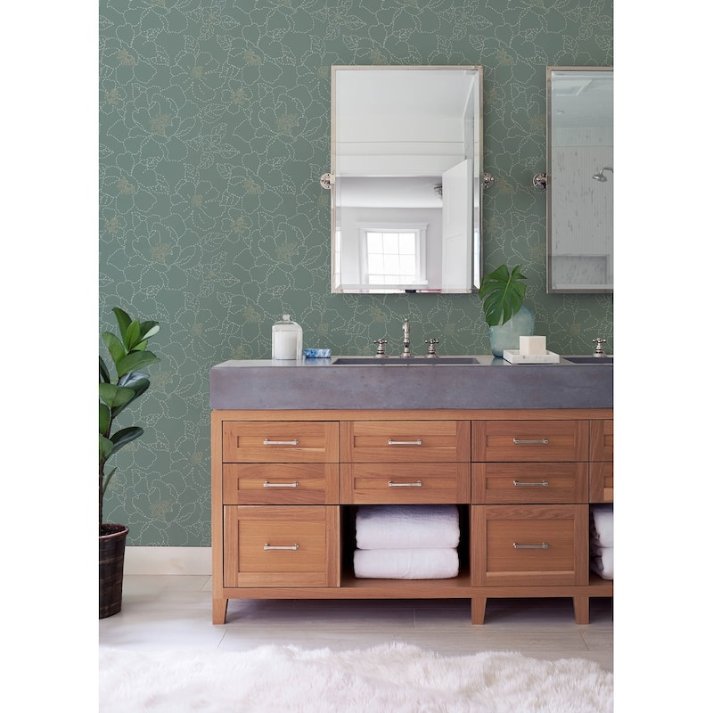 A-Street Prints Wancahi Grey Grasscloth Wallpaper