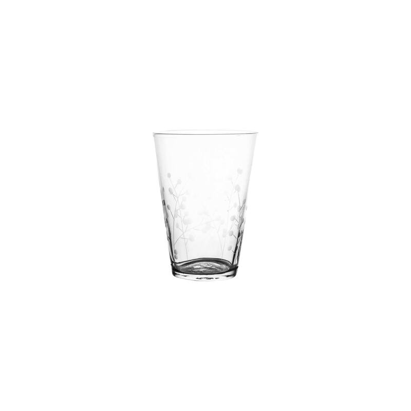 Sienna Botanical Etched Glasses, Mixed Set of 6 - Water