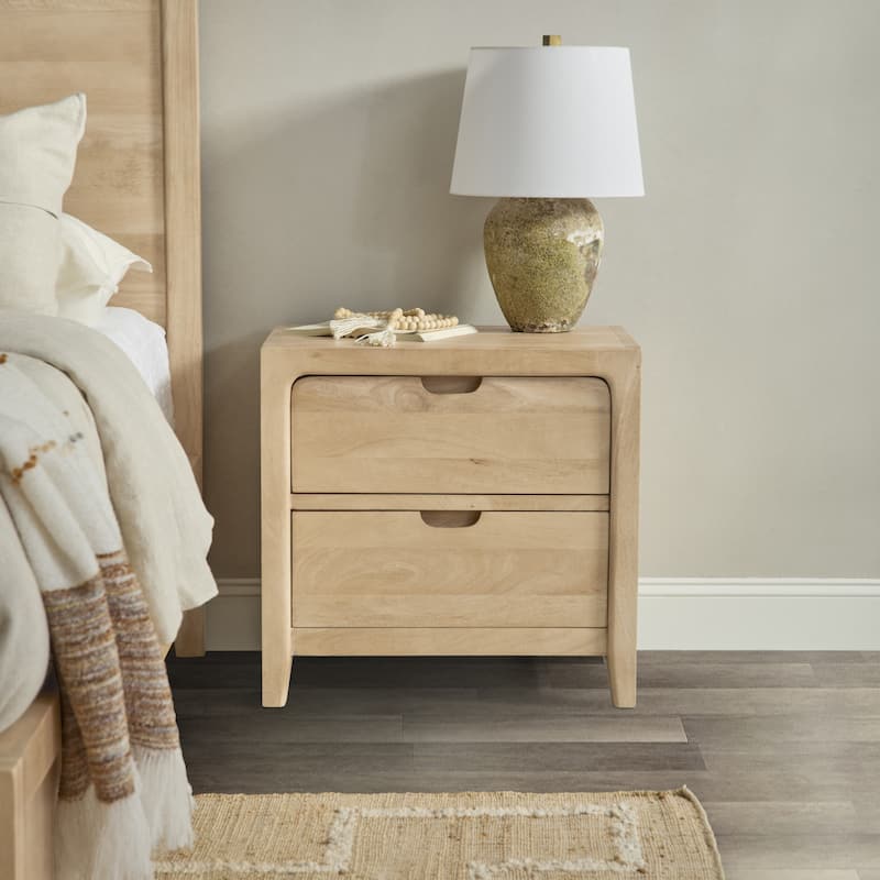 Classic Home Laguna 2-Drawer Mango Wood Nightstand