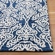 preview thumbnail 21 of 104, SAFAVIEH Handmade Blossom Mahalia Modern Floral Wool Rug 3' x 5' - Navy/Ivory