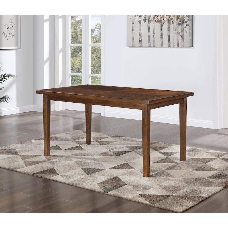 DTY Indoor Living Gunnison 6-Piece Dining Set with Bench, Brown Cherry - Black
