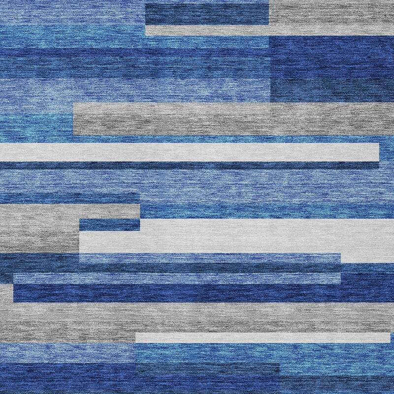 HomeRoots Striped Transitional Rectangle Outdoor Rug