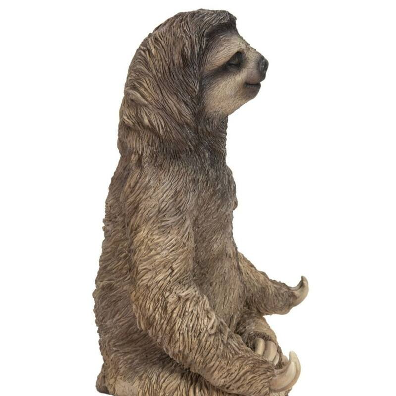 19.5" Meditating Sloth Outdoor Garden Statue