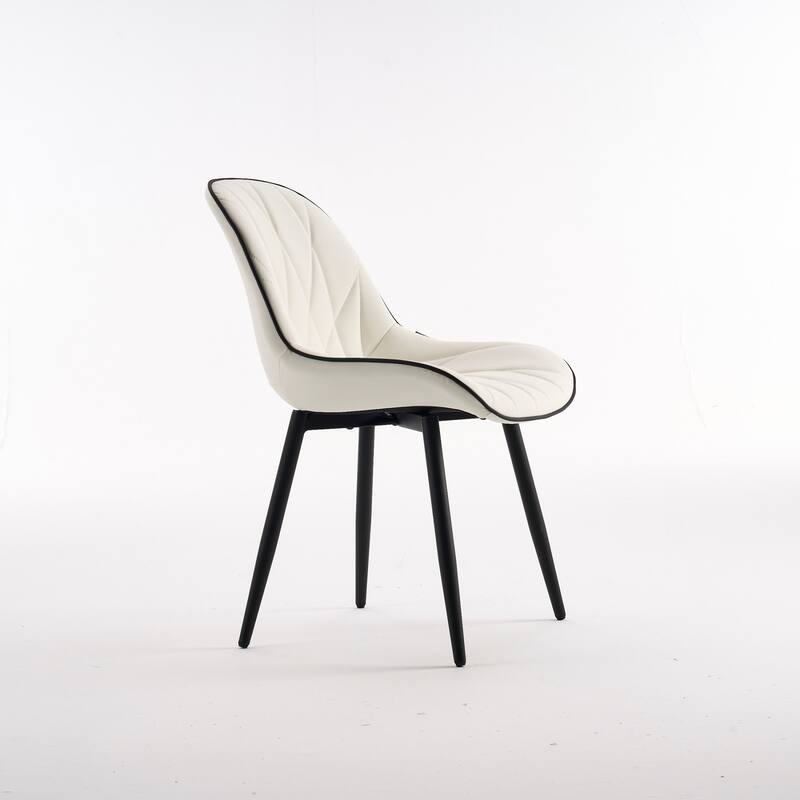 Modern Dining Chairs Set of 2 with Curved Backrest