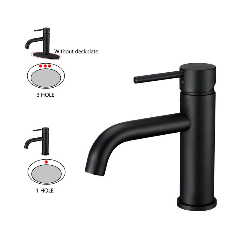 Topcraft Stainless Steel 6.7/12.2 Single Handle Single Hole Bathroom Sink Faucet