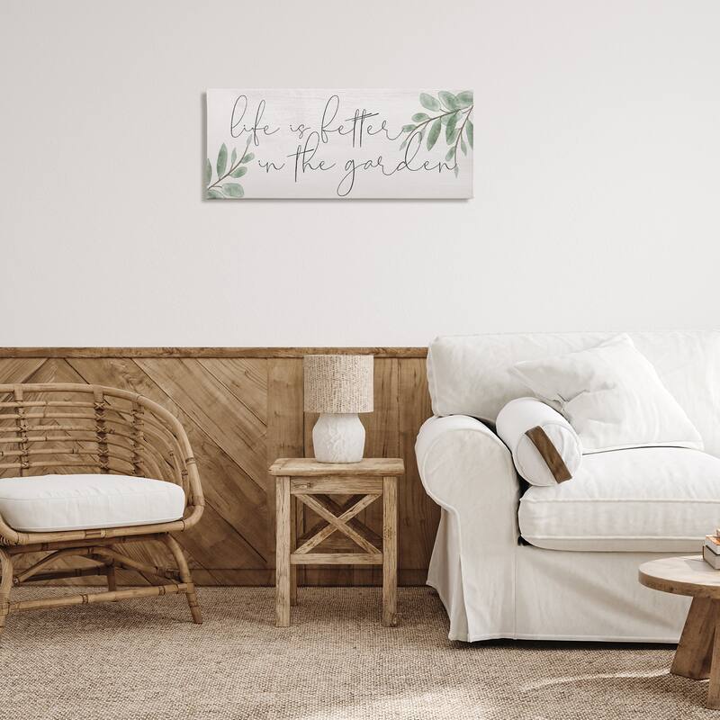 Stupell Life Is Better in Garden Canvas Wall Art Design By Lil' Rue