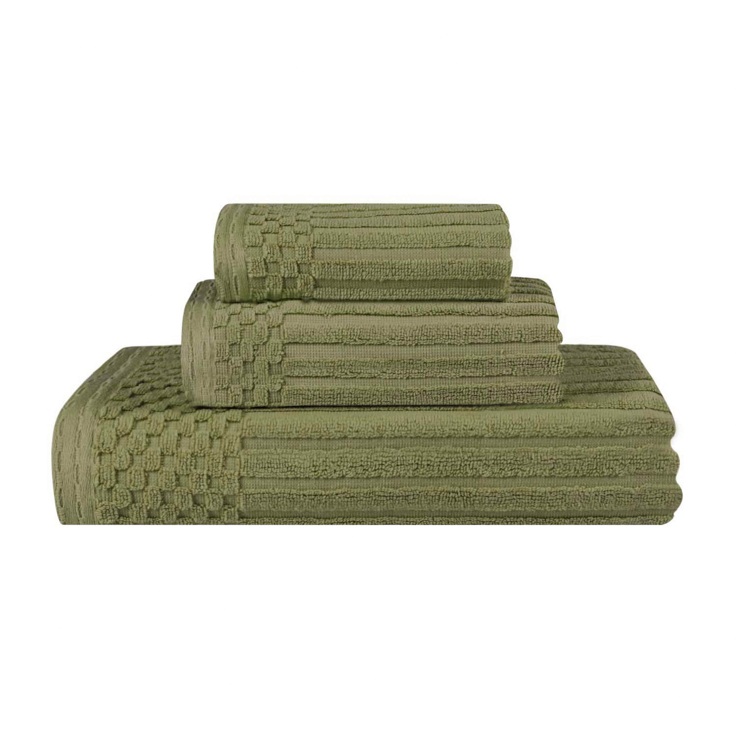 Superior Soho 3-Piece Ribbed Cotton Towel Set in Assorted Colors  -image