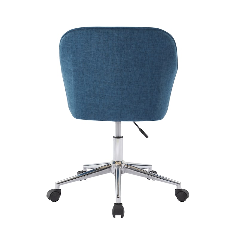 Porthos Home Faiz Fabric Office Chair with Chrome Roller Base