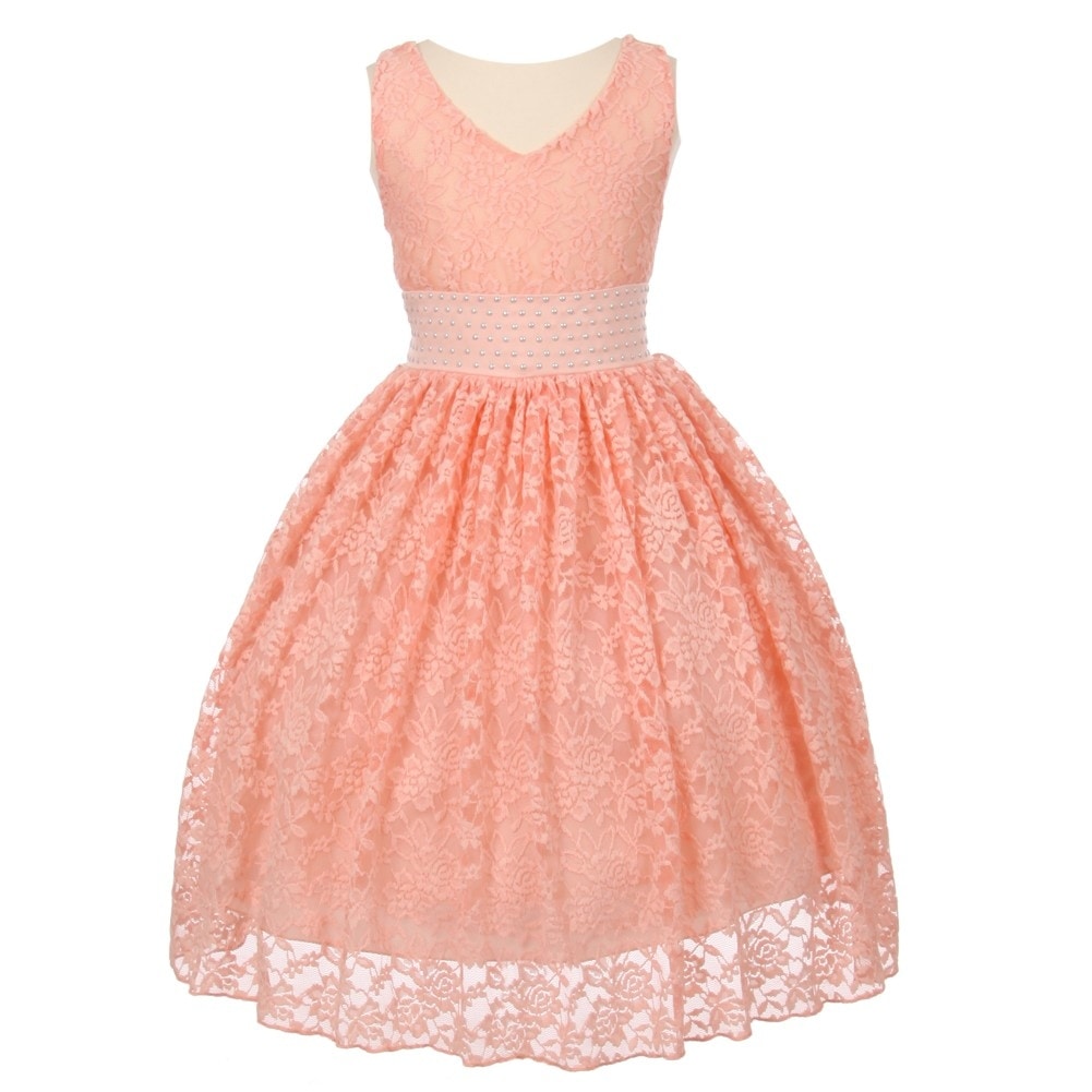 flower girl dresses peach color
